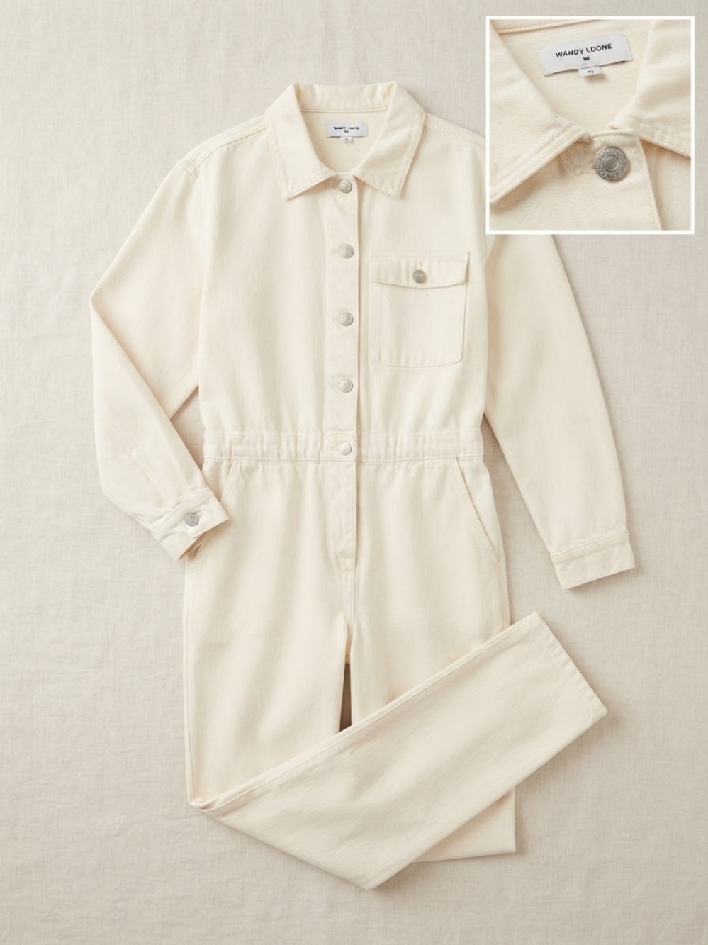 Sandy Liang Off-White Utility Jumpsuit